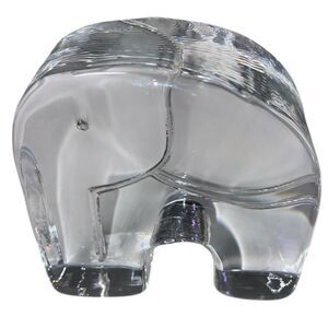 Rare Kosta Boda Sweden Elephant Sculpture MCM Handmade Scandinavian Signed Vtg